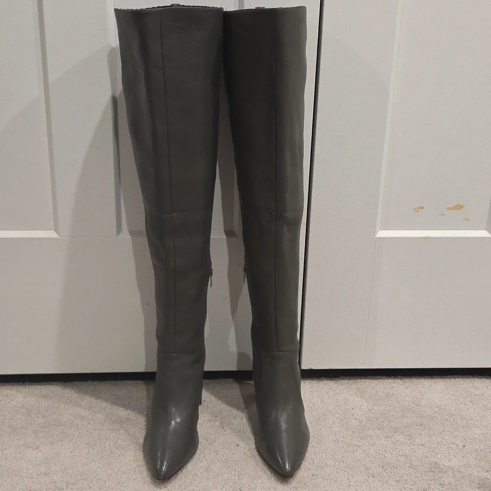 Vince Camuyo Majestie gray knee-high boots - Picture 2 of 9